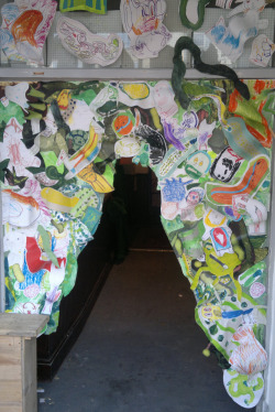 One of our favourite projects from the Cryptic Quest residency was The Jungle Gateway. Extra Bones worked with the Learning Disabilities Project at Bede House, Rotherhithe to create a three dimensional collage installation.
Bede House site