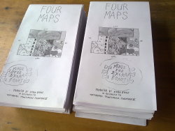 Made For Extra Bones is the name under which short runs of publications have been produced by Extra Bones.
Curating the physical object may be the project itself, as with the Finkin’ ‘Bout series, or Four Maps, where artists were specifically chosen...