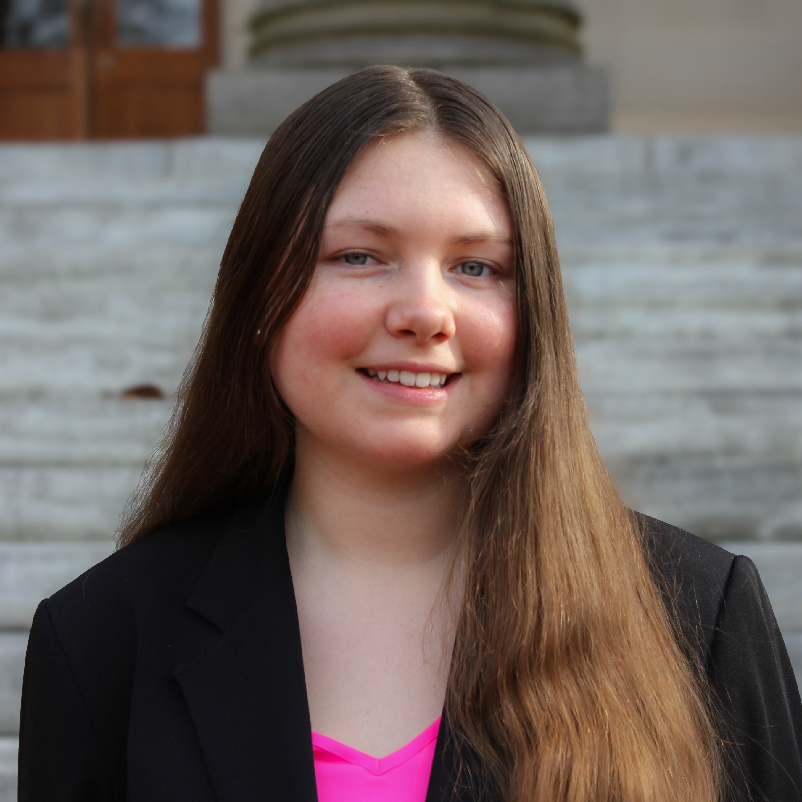 Ashley in a black blazer