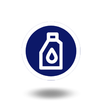 Icono azul botella de lubricante industrial-asteclub