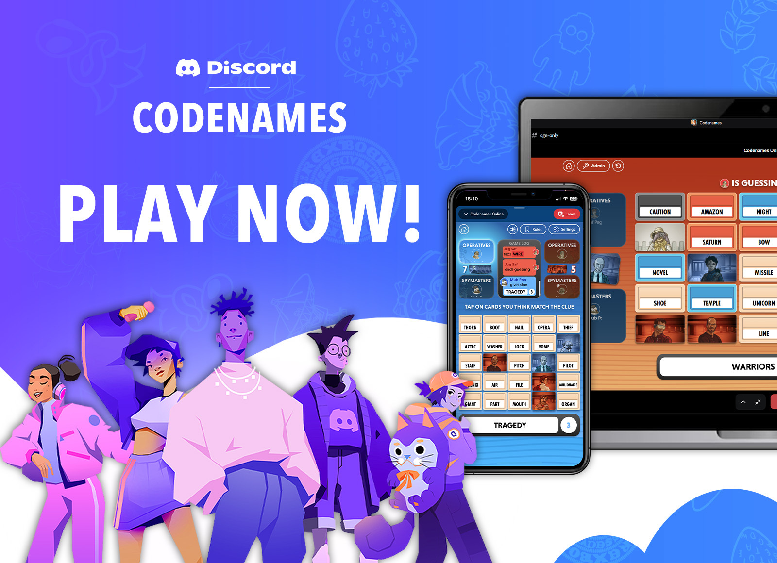 Codenames Now Available as a Discord Activity!