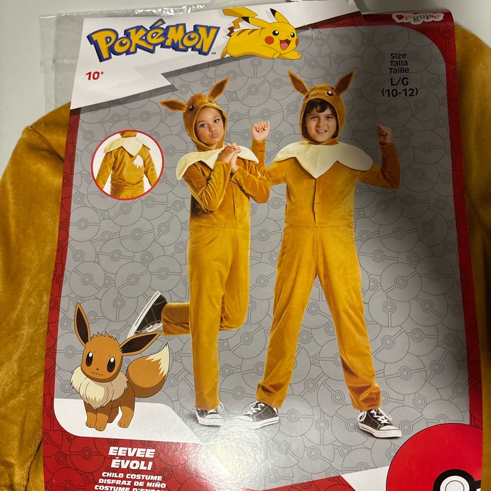 Pokemon Eevee Kids Costume - New in Package - Licensed Pokemon Costume - Picture 1 of 6