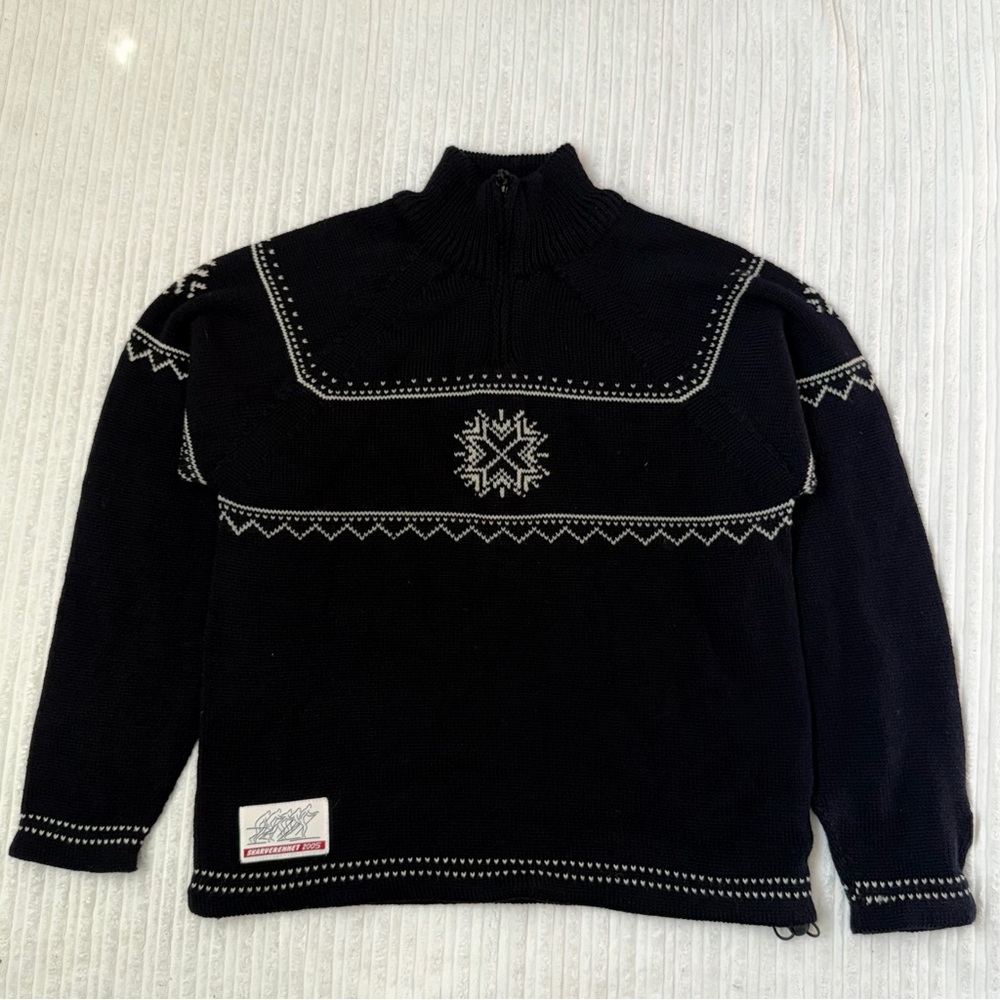 Vintage Dale of Norway Classic Knit Snowflake Pattern Sweater | Size M