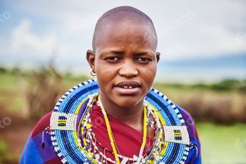 Preview: Portrait of Masai man in Africa