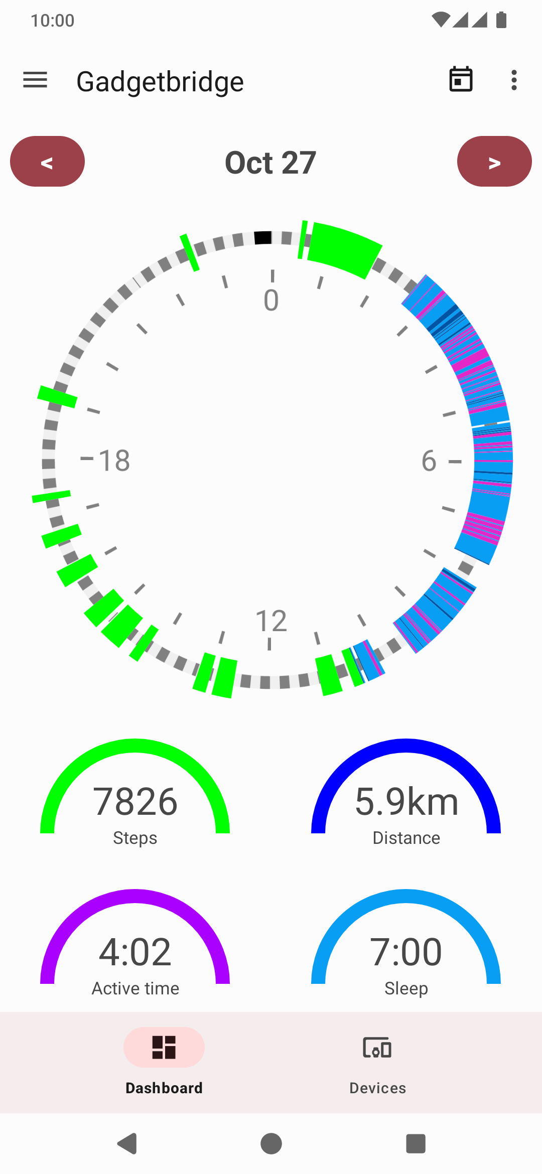 Bildschirmfoto der App