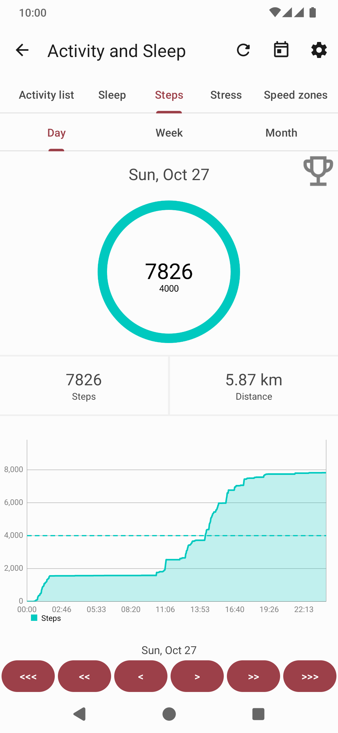 Bildschirmfoto der App