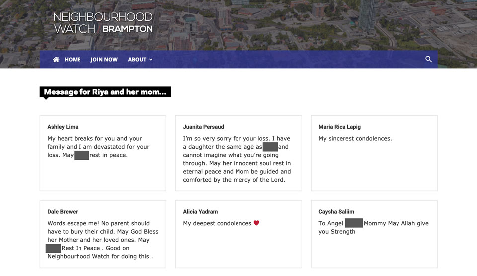 The donor wall was full of grief from friends and strangers alike.