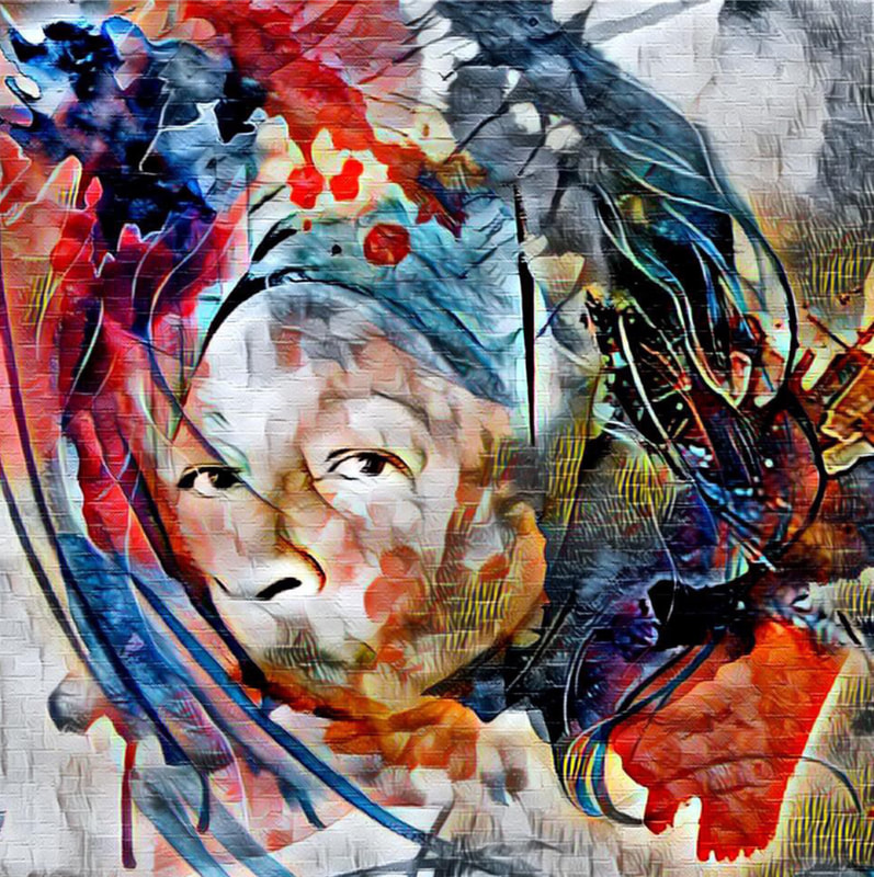 “Sea of Cares” | $85 | 6 x 6 inches (wood framed porcelain tile) | #Techspressionist #Gullah art | © 2017 Verneda Lights.