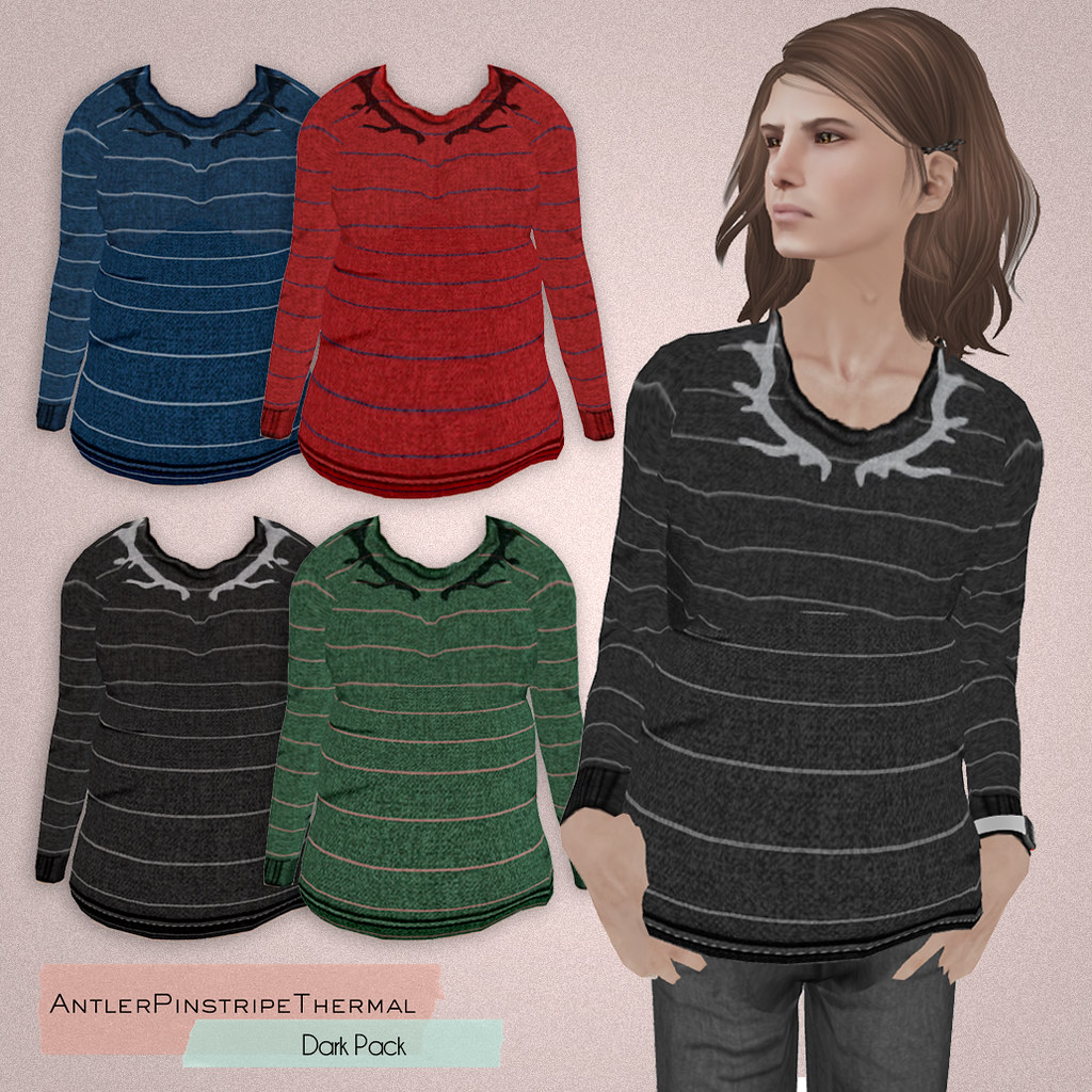 {Bingo} Antler Pinstripe Thermal