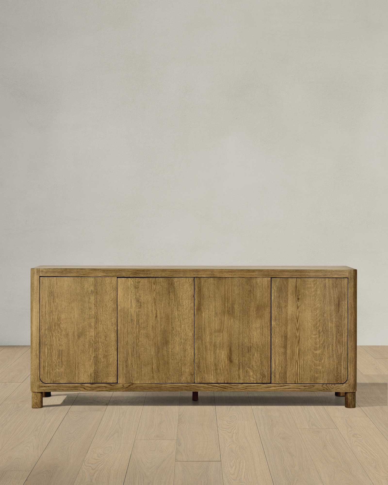 Light Brown Rustic Oak Sideboard