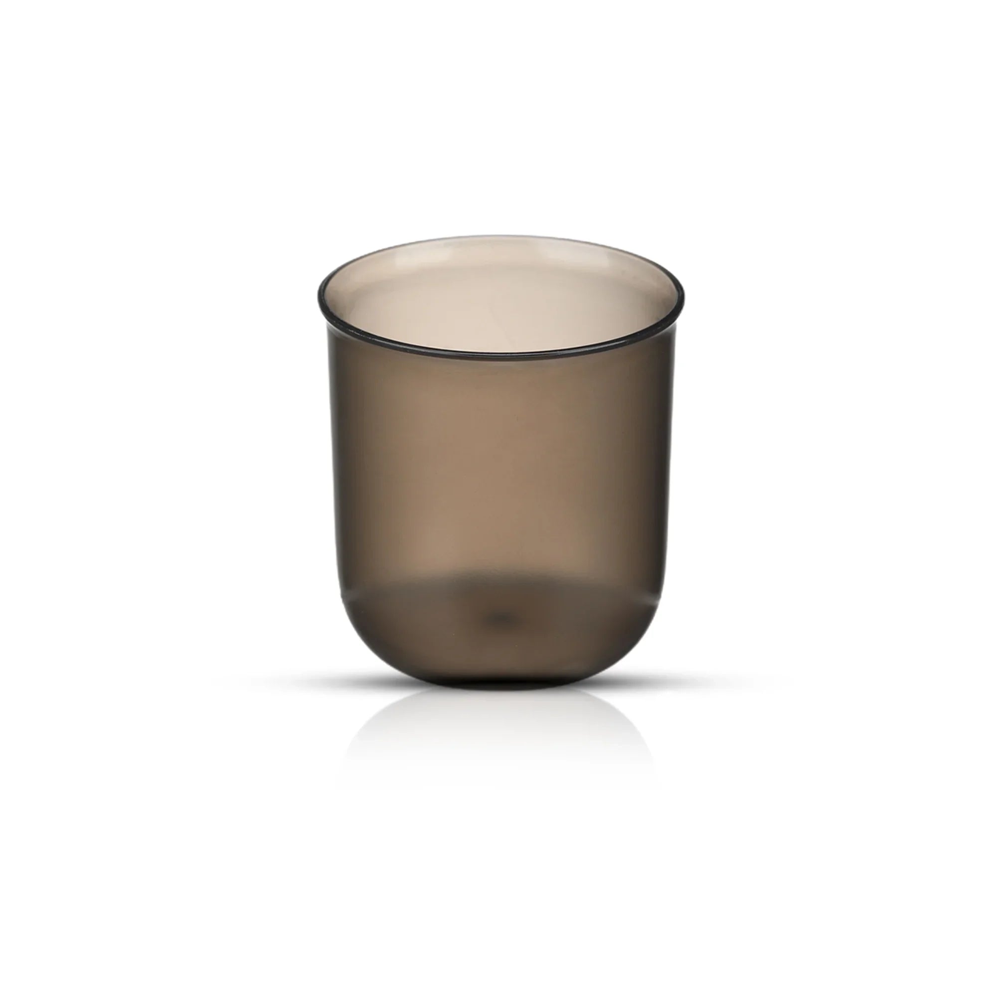 Smoky grey Nano portable espresso cup, BPA-free plastic for outdoor use.