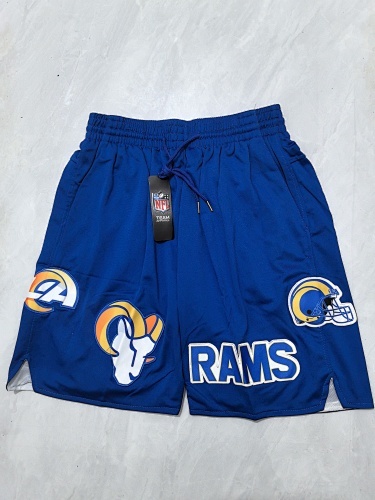 橄榄球公羊彩兰色口袋球裤