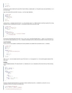 foo = '42';
// script B
var foo = '42'
The above tw o scripts do not have the same effect. Script A defines a variable called