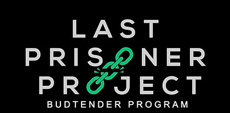 Last prisoner project logo in withe with green broken link chain