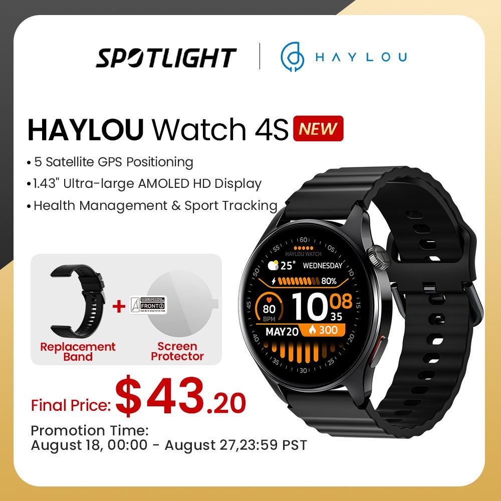 Haylou Watch 4S - Cupons: ISALS26 + BRMARCA03