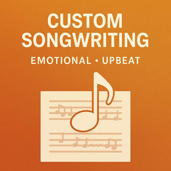 Custom Emotional Upbeat music and songwriting