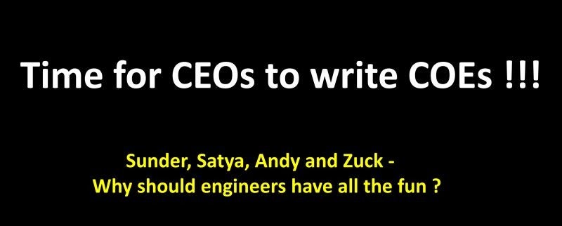 Time for CEOs to write COEs