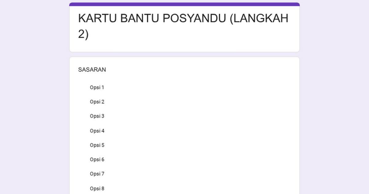 KARTU BANTU POSYANDU (LANGKAH 2)