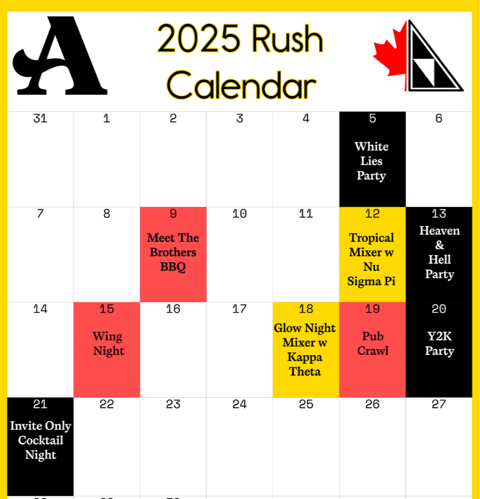 Rush Calendar - Tap here to add to your calendar