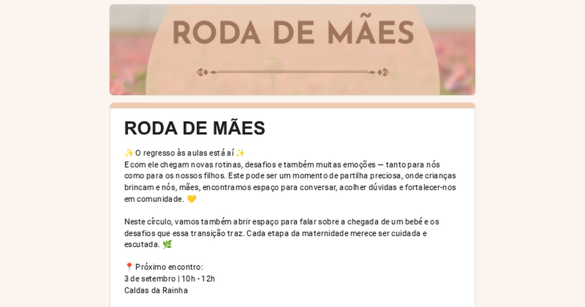 RODA DE MÃES