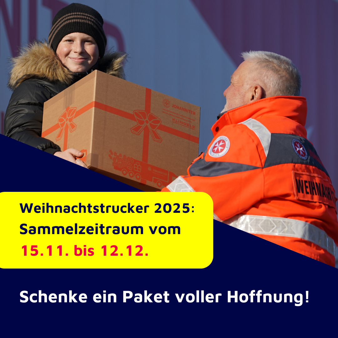 Johanniter-Weihnachtstrucker | Unterstütze Menschen in Not