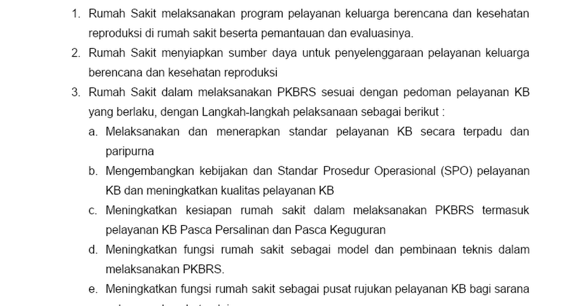 DRAFT KEBIJAKAN PELAYANAN KELUARGA BERENCANA