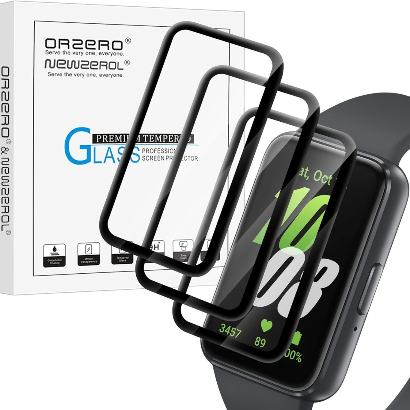 3 Protetores de tela relógio compatível com Galaxy Fit3 