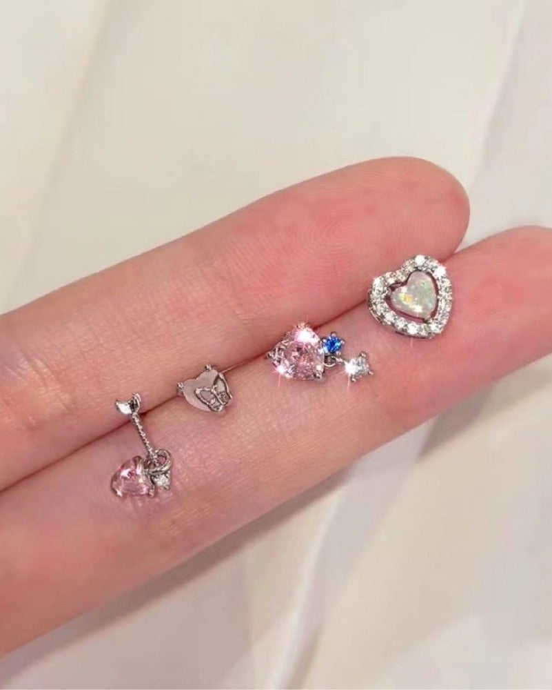 Set 4 khuyên hồng