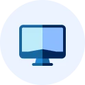 Icon of a computer monitor representing Electronics category