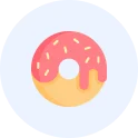Icon of a donut representing Food & Grocery category