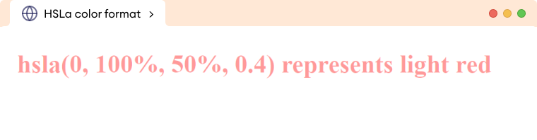 CSS HSLa Colors CSS HSLa Colors Description Image