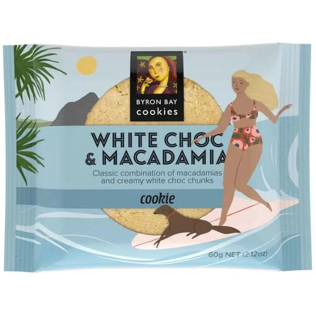 Byron Bay Cookies - White Choc & Macadamia 60g