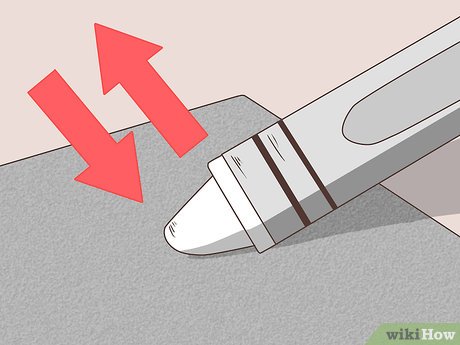 Step 2 Rub back and forth until it's sharpened.